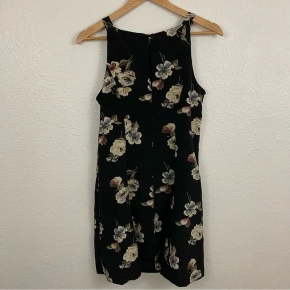 Vintage 90s Jodi Michaels Dark Cottagecore Floral Mini Dress Size 7 - Picture 2 of 5